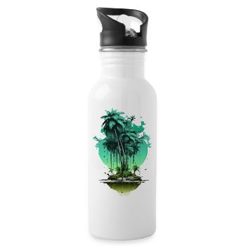 Vacation early summer late summer summer holiday holiday sea - Water bottle with straw - white - Right