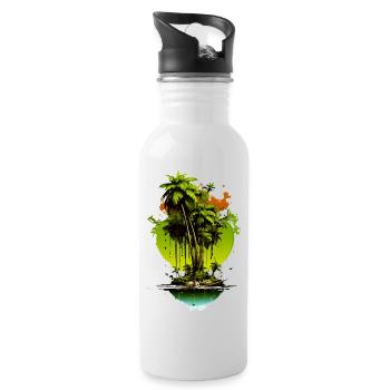 Vacation early summer late summer summer holiday holiday sea - Water bottle with straw - white - Right