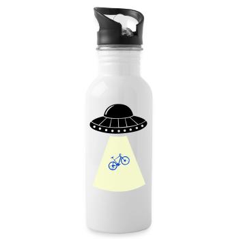 UFO Bicycle - Water bottle with straw - white - Right