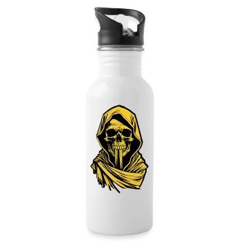 Death in the hood - Water bottle with straw - white - Right