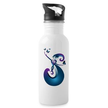 Give Receive - Water bottle with straw - white - Right