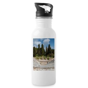 ruins of Roman Odeon of Kos City Kos Island South - Water bottle with straw - white - Right