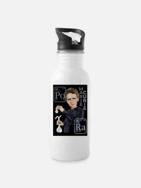 Marie Curie - Gourde avec paille intégrée - blanc