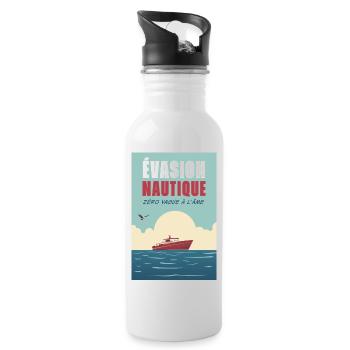 Evasion Nautique - Gourde avec paille intégrée - blanc - Droite