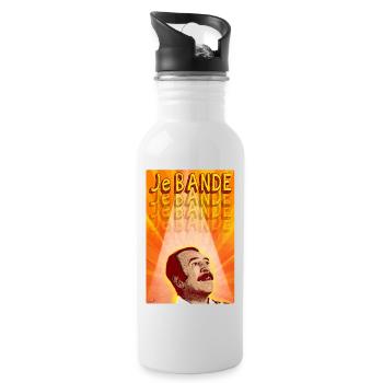 JE BANDE - Gourde avec paille intégrée - blanc - Droite