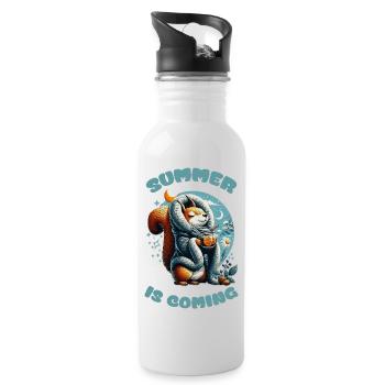 Summer is Coming - Water bottle with straw - white - Right