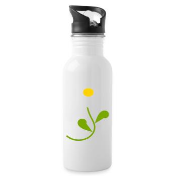 Fleur de marguerite blanche Fleurs blanches Fleurs blanches - Gourde avec paille intégrée - blanc - Droite