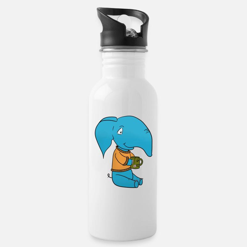Thé d’éléphant - Gourde avec paille intégrée - blanc