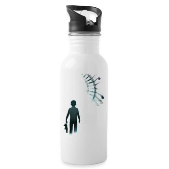 The Park - Trinkflasche mit integriertem Trinkhalm - Weiß - Rechts