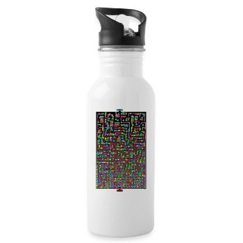 Laby Brik - Trinkflasche mit integriertem Trinkhalm - Weiß - Rechts