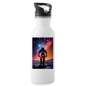 Rêve d’astronaute - Gourde avec paille intégrée - blanc - Droite