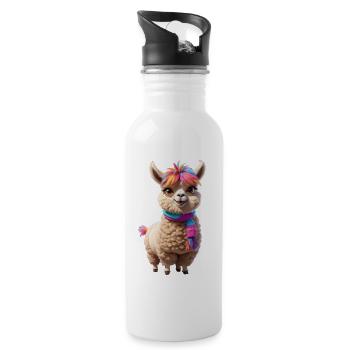 Alpaca - Water bottle with straw - white - Right