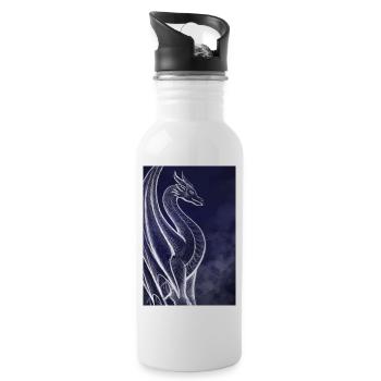 Dragon - Trinkflasche mit integriertem Trinkhalm - Weiß - Rechts