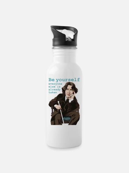 Oscar Wilde - Gourde avec paille intégrée - blanc
