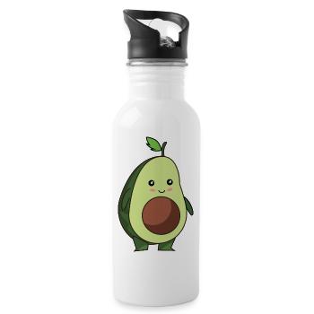 avokado sweet - Trinkflasche mit integriertem Trinkhalm - Weiß - Rechts