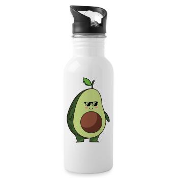 avocado cool - Trinkflasche mit integriertem Trinkhalm - Weiß - Rechts