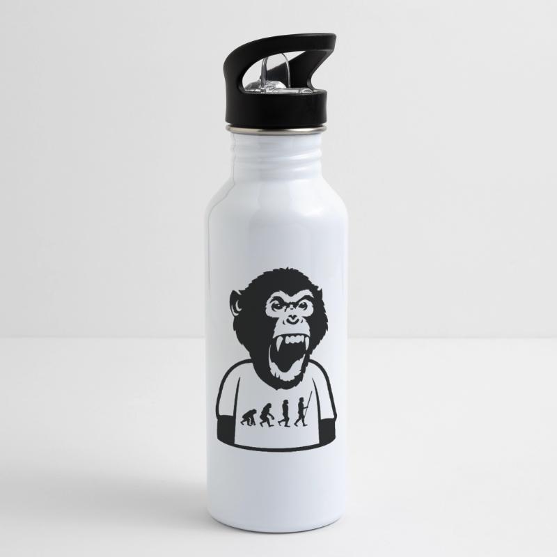Affe Evolution Trinkflasche mit integriertem Trinkhalm