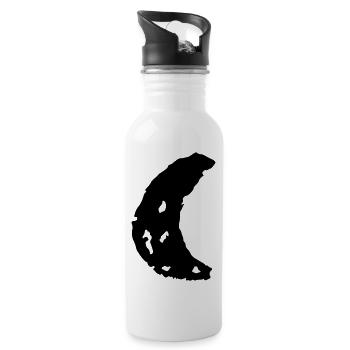 mond - Trinkflasche mit integriertem Trinkhalm - Weiß - Rechts