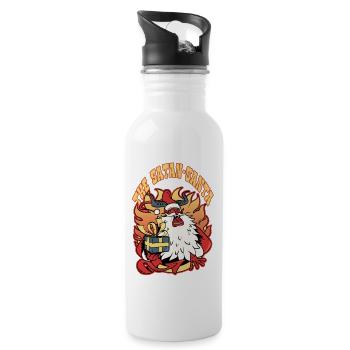 Satan Santa - Water bottle with straw - white - Right