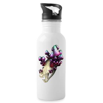 Mushroom Skull - Trinkflasche mit integriertem Trinkhalm - Weiß - Rechts