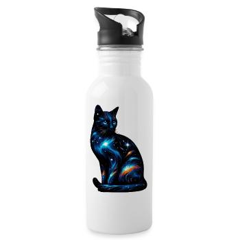 Cat - Water bottle with straw - white - Right