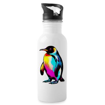 Penguin - Water bottle with straw - white - Right