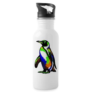 Pingouin - Gourde avec paille intégrée - blanc - Droite