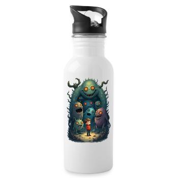 My Monster Friends - Water bottle with straw - white - Right