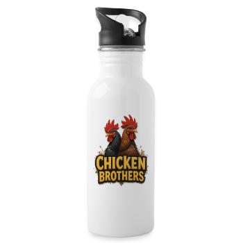 Chicken Brothers 342305 - Water bottle with straw - white - Right