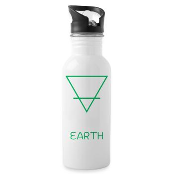 Earth Element - Water bottle with straw - white - Right