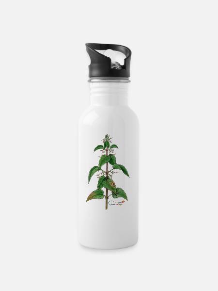Ortie (Urtica dioica) - Gourde avec paille intégrée - blanc
