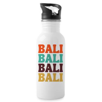 stunning Bali Indonesia - Water bottle with straw - white - Right