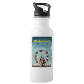 Favorite Person 2.0 - Water bottle with straw - white - Right