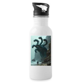 Scylla greek mythology Multi-headed sea monster - Water bottle with straw - white - Right