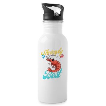 Shrimply the Best! - Water bottle with straw - white - Right