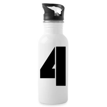 4 - Gourde avec paille intégrée - blanc - Droite