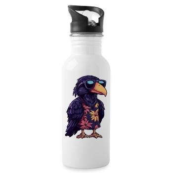 Harpy Bird Summer - Water bottle with straw - white - Right