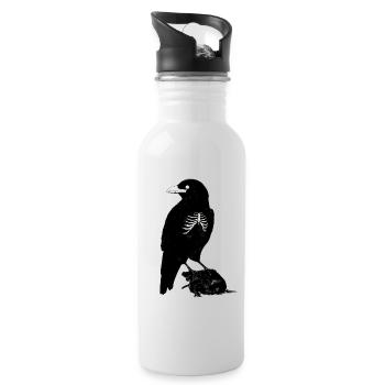 Dark Raven - Water bottle with straw - white - Right