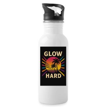 QEDSW GLOW HARD - Water bottle with straw - white - Right