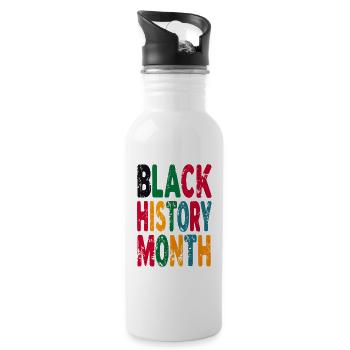 Black history - Water bottle with straw - white - Right