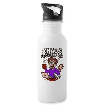 Chaos under control – somehow. - Water bottle with straw - white - Right