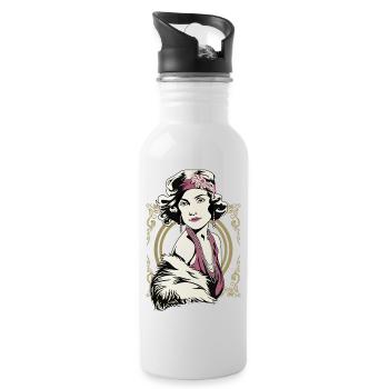 Flappers Girls VIOLET - Water bottle with straw - white - Right