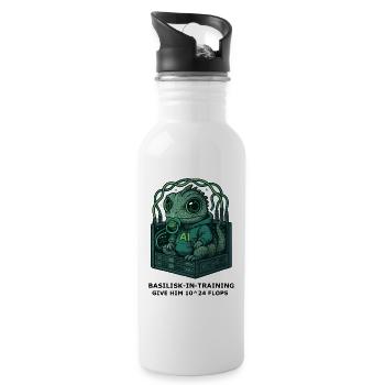 Basilisk.exe - Trinkflasche mit integriertem Trinkhalm - Weiß - Rechts