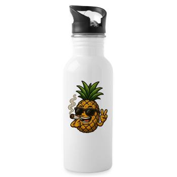 Dr. Dole - Trinkflasche mit integriertem Trinkhalm - Weiß - Rechts