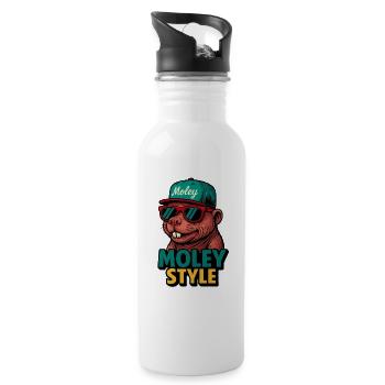 Casquette rétro Monkey Style Moley - Gourde avec paille intégrée - blanc - Droite