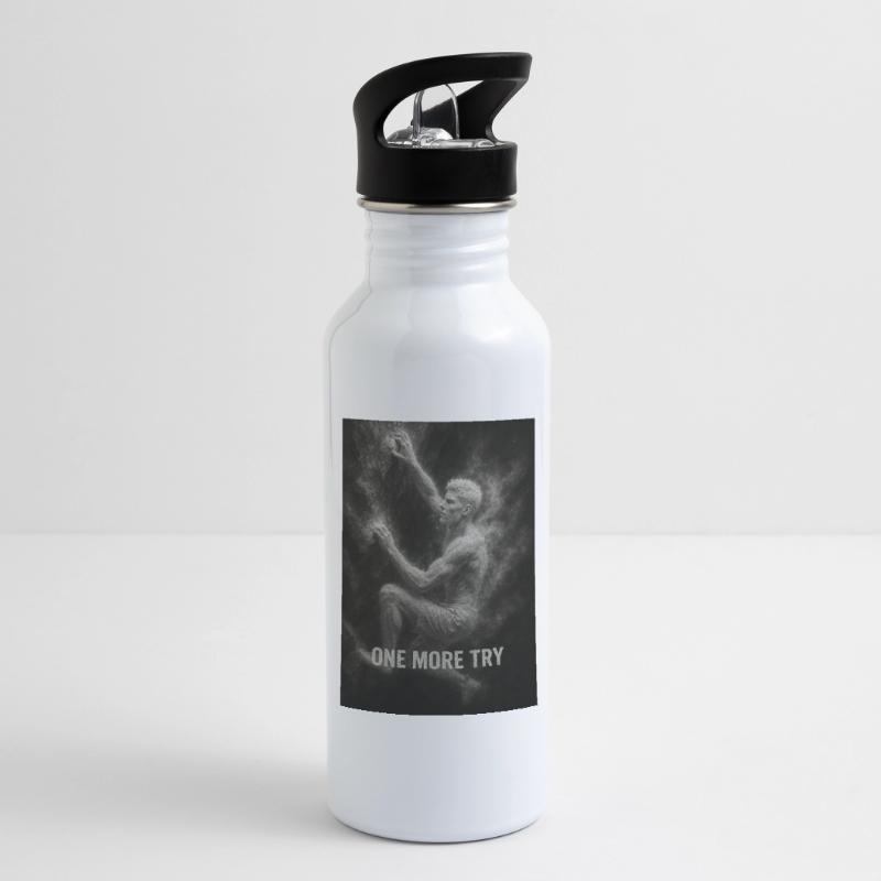 One more try. Trinkflasche mit integriertem Trinkhalm