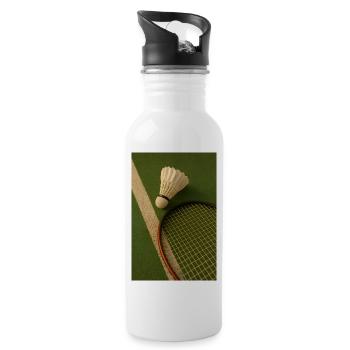 Sports - Badminton, ball and racket - Water bottle with straw - white - Right