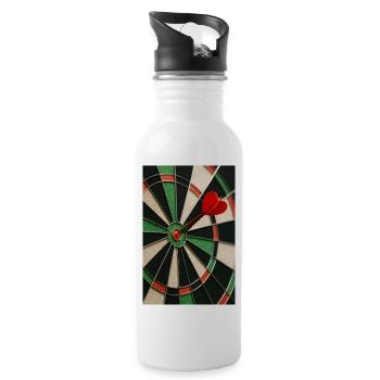 Sports - Fléchettes/Fléchettes - Gourde avec paille intégrée - blanc - Droite