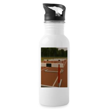 Sport - Hurdles in Athletics - Water bottle with straw - white - Right