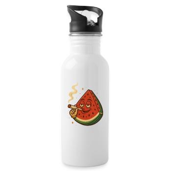 Chillone - Trinkflasche mit integriertem Trinkhalm - Weiß - Rechts
